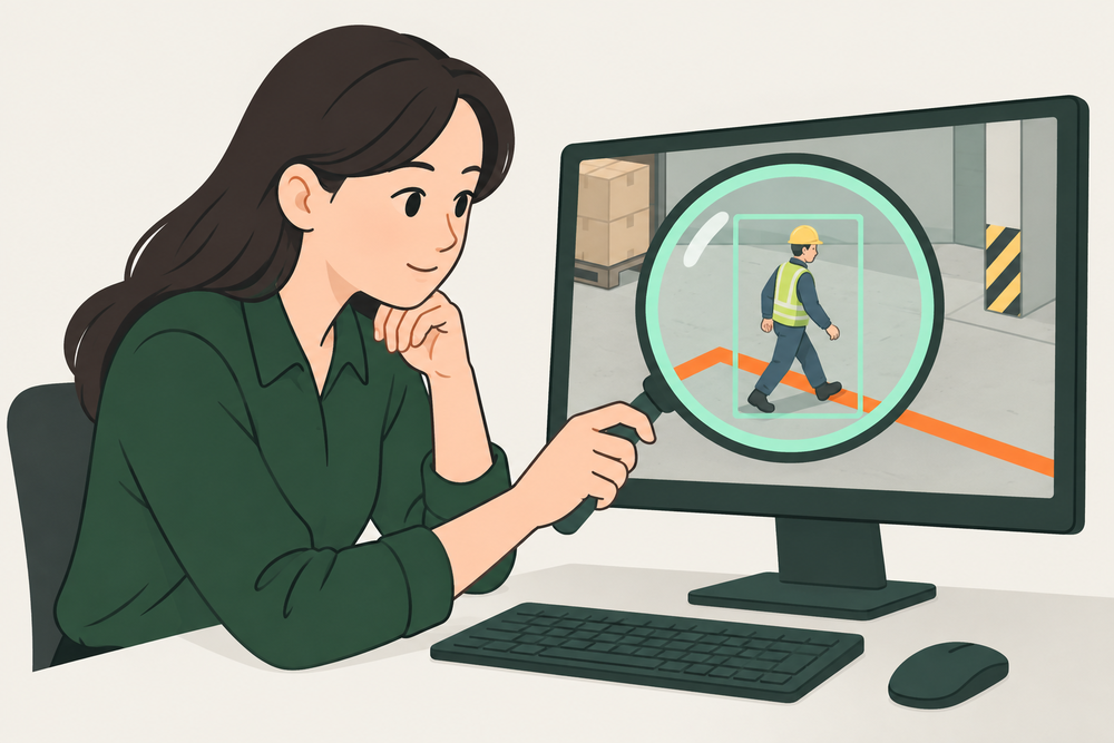 AI가 현장 영상을 분석하고 상황을 이해하는 장면